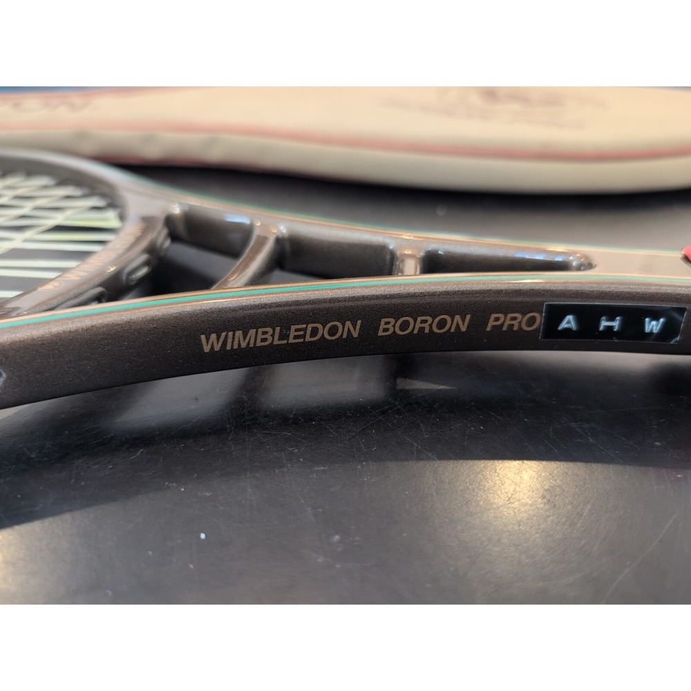 Wimbledon Tennis Racket Racquet Boron Pro With Case 4 1/2" - Picture 4 of 8